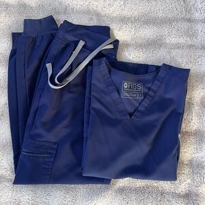 FIGS Navy Blue Scrub Set
